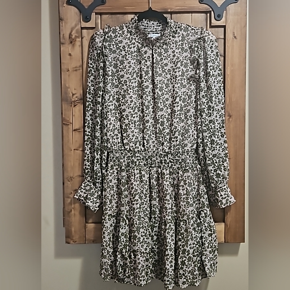 Heartloom Benet Green Floral Tiered Dress Size Large